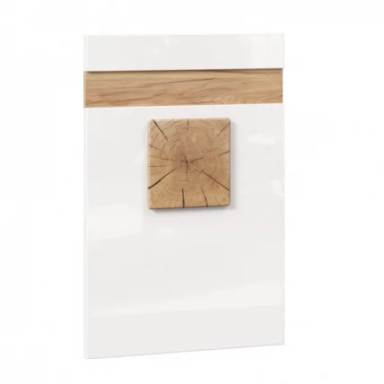 Тумба прикроватная с декоративным щитом Фиджи 014 Дуб Золотой Белый_7