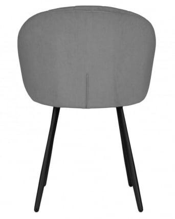 Стул обеденный DOBRIN NAOMI (ЭМАЛЬ ЧЕРНЫЙ МУАР велюр Catania Stone)_2