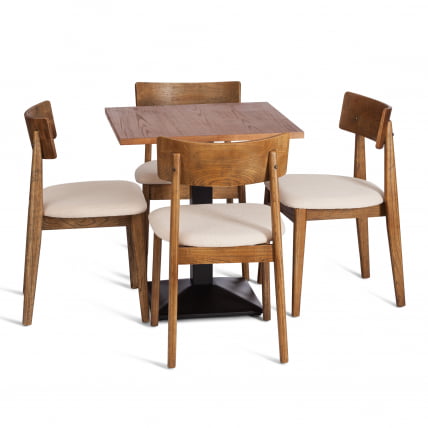 Стул ТХОР дерево вяз/ткань лен, груша№3/бежевый лен, 50х48х81,5 см / THOR_5