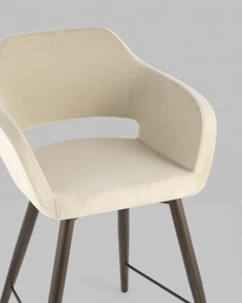 Стул полубарный Саймон (ПБ) велюр Бежевый_5