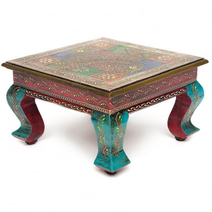 Столик Secret De Maison HAVELY ( mod. BJ-001) дерево манго, 30x30x17 cm, этническая роспись_0