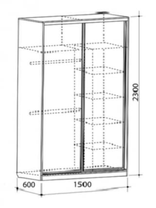 Шкаф-купе Гранд 5-600 Вишня оксфорд_3