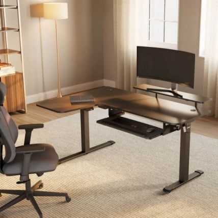 Стол для для компьютера (для геймеров) угловой (левый) c электроприводом EUREKA ERK-L60L-B-PRO-V1-EU_7