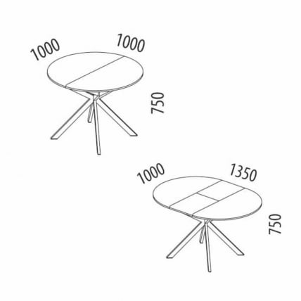 Обеденный стол Орфей 49.1 Мрамор темный_10