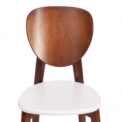 Стул DIAMANTE жесткое сидение бук, 42 х 42 х 85 см, коричневый / белый_5