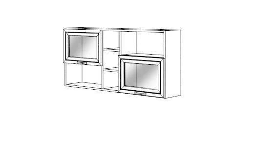 Полка навесная Остин Модуль №16 Ясень шимо светлый_1