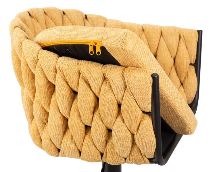 Стул барный DOBRIN LEON Желтая ткань LAR 275-8_6