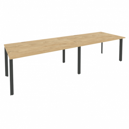 Стол переговорный (2 столешницы) ONIX O.MP-PRG-2.4 Тиквуд Светлый/Антрацит_0