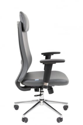 Офисное кресло CHAIRMAN 500 LUX экокожа Серый_12
