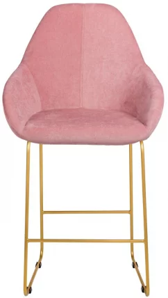 Стул полубарный Kent Розов/Линк Золото_1