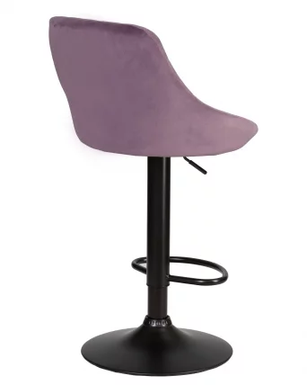 Стул барный DOBRIN LOGAN BLACK Пудрово-сиреневый велюр MJ9-52_3