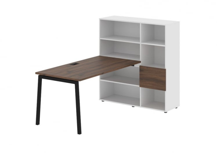 Рабочая станция EDIS ELRST 1215 Дуб Денвер темный Черный Белый_0