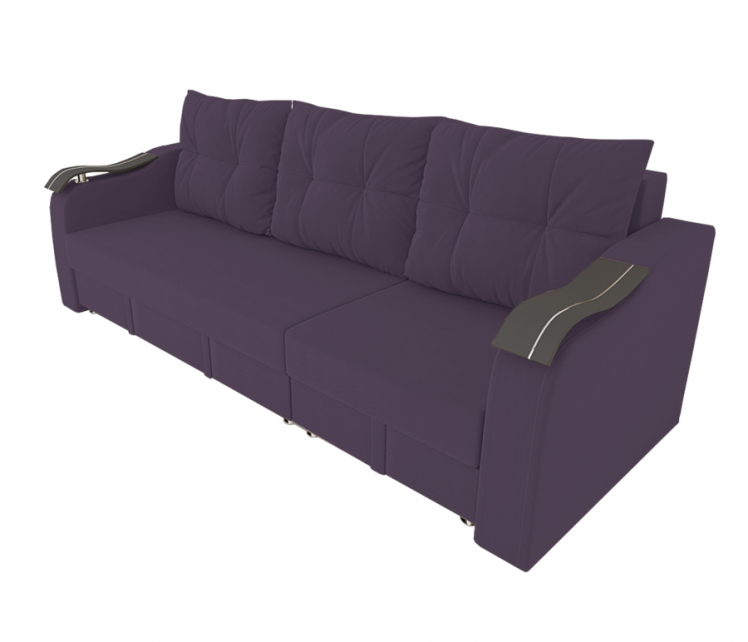 Диван прямой Рио Трансформер (Berhouse) Цвет фасада: Бордо Велюто 25; Тип: Левый/правый; Материал фасада: Металл/Велюр_0