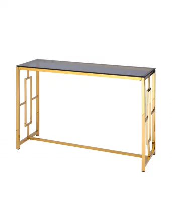 Консоль БРУКЛИН 120x40 Золото стекло smoke_0