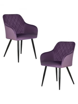 Стул обеденный ДОБРИН РОБЕРТ (черные матовые ножки, велюр В108-45 Темно-фиолетовый) 2 шт / DOBRIN ROBERT V108-45_0