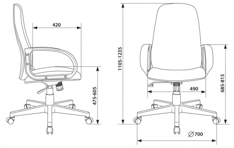 Кресло руководителя Бюрократ CH-808AXSN/TW-10_4