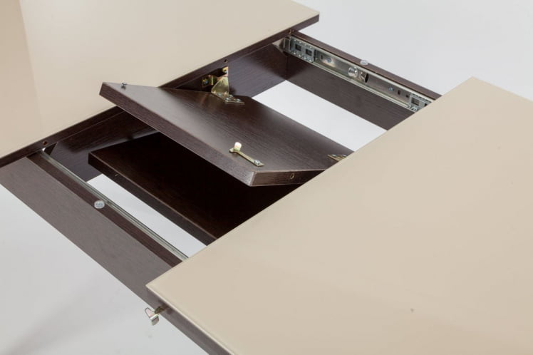 Стол обеденный Чикаго СТ(6191) венге,стекло бежевое_1