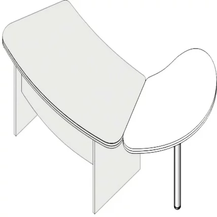 Конференц-приставка Л.ПС-15р левая Орех_0