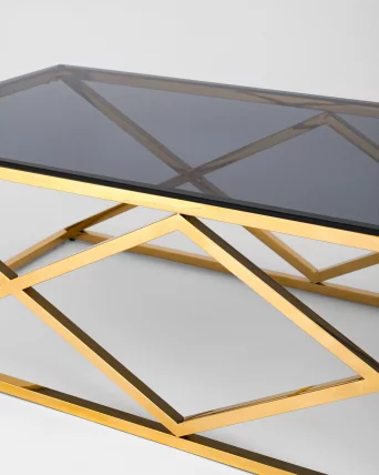 Стол журнальный ИНСИГНИЯ 120x60 Золото стекло smoke_3