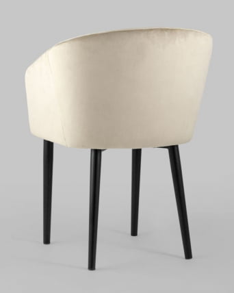 Стул с подлокотниками Нейтон велюр Бежевый_5