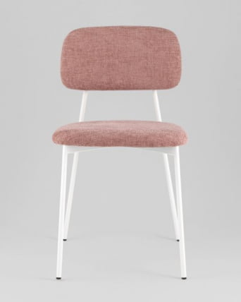 Стул Чао розовый белые ножки / Chao_5