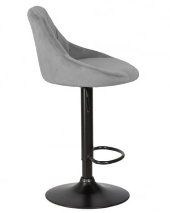 Стул барный ДОБРИН ЛОГАН БЛАCК (серый велюр (МДЖ9-75)) 2 шт / DOBRIN LOGAN BLACK (MJ9-75))_6