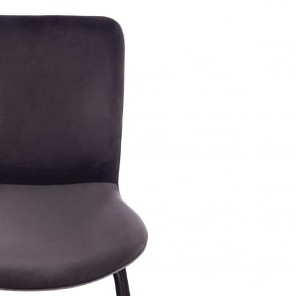 Стул GILLIAN (mod. 0137017-NI) металл/вельвет, 45х52,5х78 см, темно-серый S108 (666 SILVER GREY)/черный_5