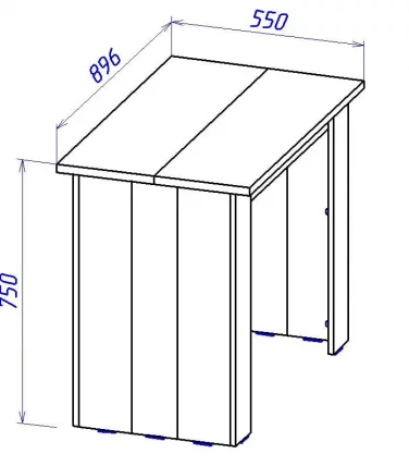 Стол-трансформер СТ 80-12 Дуб сонома_3