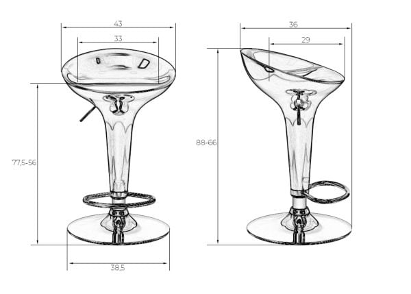 Стул барный ДОБРИН БОМБА (оранжевый) 2 шт / DOBRIN BOMBA_8