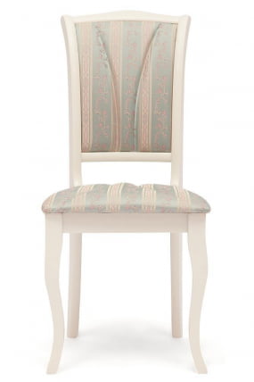 Стул Опера ( ОП-СC ) дерево гевея, 45х53х97см, буттер вхите (слоновая кость), ткань бирюзовая (Х180-19) / Opera OP-SC butter white (H180-19)_1