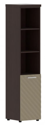 Шкаф колонка с глухой малой дверью и топом (правый) Torr LUX TLHC 42.5 R Венге Магия Капучино_0