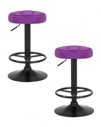 Табурет барный DOBRIN BRUNO BLACK (фиолет велюр (MJ9-58)) 2 шт_0