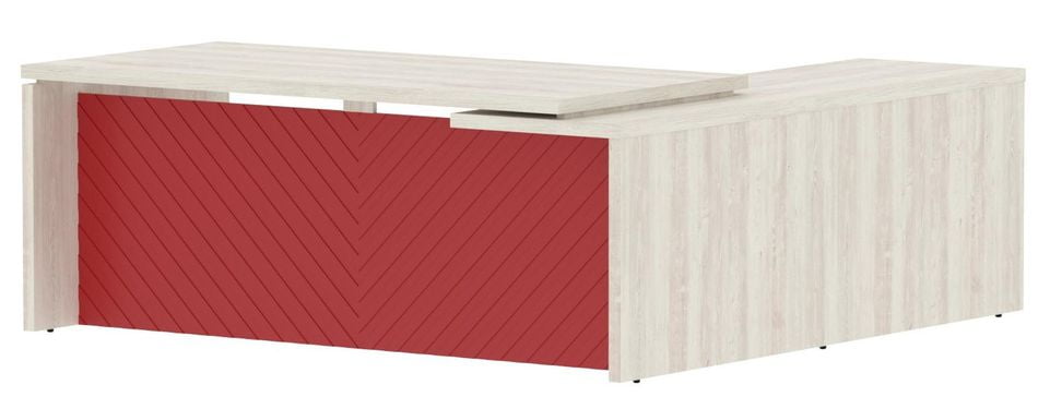 Стол руководителя левый Torr LUX TLCT 2020 L Сосна Эдмонд Красный_0