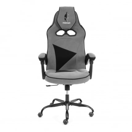 Кресло Arena metalBL велюр, серый/черный, 29/35_5