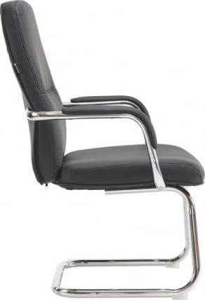 Кресло для посетителей Everprof Vesta CF Экокожа Черный_2