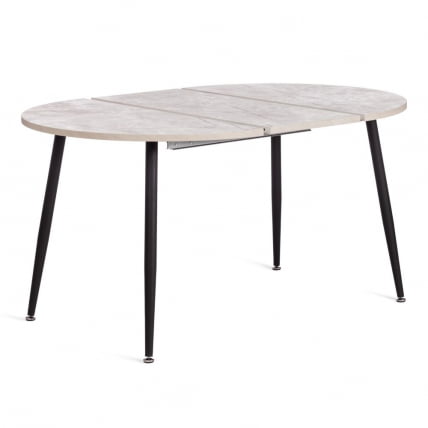 Стол VELETA ЛДСП/HPL/металл, 100 x 100+40 x 75 см, Агат серый/черный_3