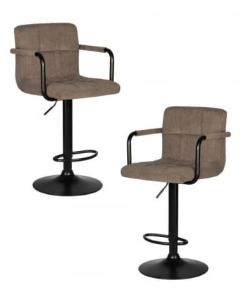 Стул барный ДОБРИН КРУГЕР АРМ БЛАCК (какао вельвет (ЛАР-Е2041-05)) 2 шт / DOBRIN KRUGER ARM BLACK (LAR-E2041-05))_0