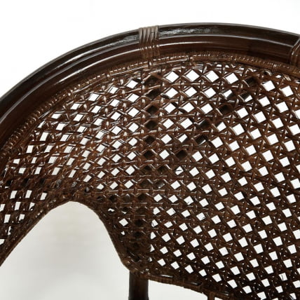 ТЕРРАСНЫЙ КОМПЛЕКТ ПЕЛАНГИ (стол со стеклом + 2 кресла) /без подушек/ ротанг, кресло 65х65х77см, стол диаметр 64х61см, валнут (грецкий орех) / PELANGI walnut_7