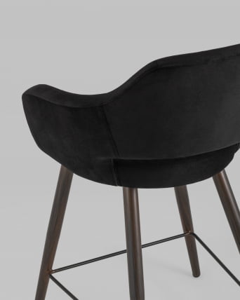 Стул полубарный Саймон ПЛ велюр Черный_6