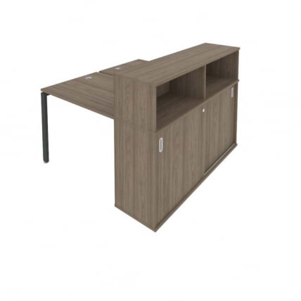 Рабочая станция с опорным шкафом-купе Metal System БП.РС-СШК-2.1 Вяз/Антрацит_0