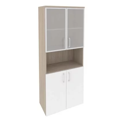 Шкаф высокий широкий ONIX O.ST-1.4R Дуб Аттик/Белый_0