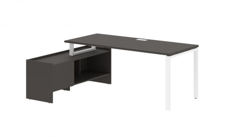 Стол с тумбой EDIS EUCT 19814 Мокко Белый_0