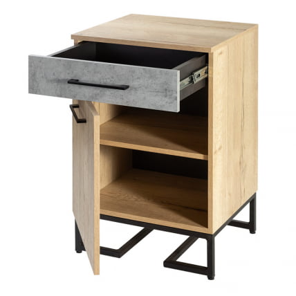 Тумба для обуви с ящиком Loft (ТОЯ) Дуб натур/Бетон_3