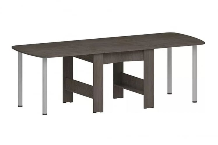 Стол-книжка раздвижной Оригами Ясень Анкор темный_2