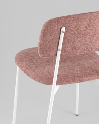 Стул Чао розовый белые ножки / Chao_1