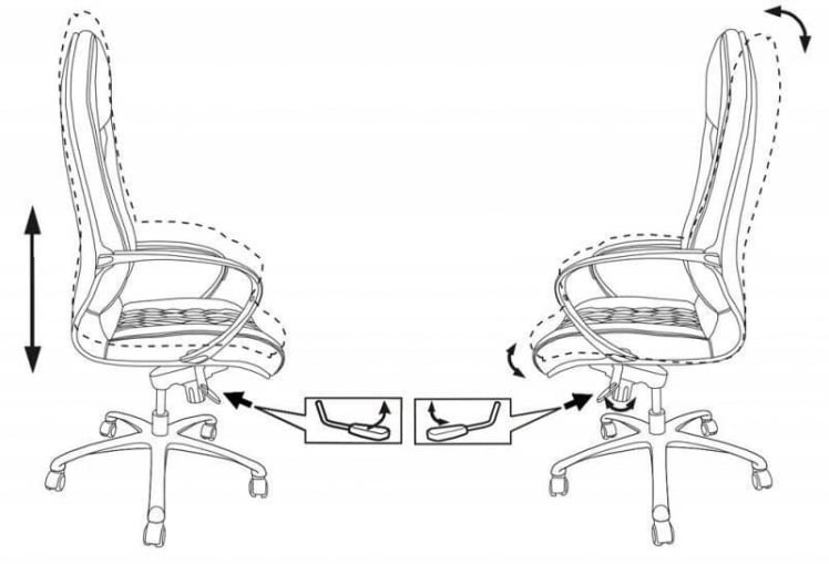 Кресло руководителя Бюрократ _Aura/Black_5