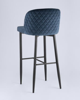 Барный стул Оскар велюр Сине-зеленый_3