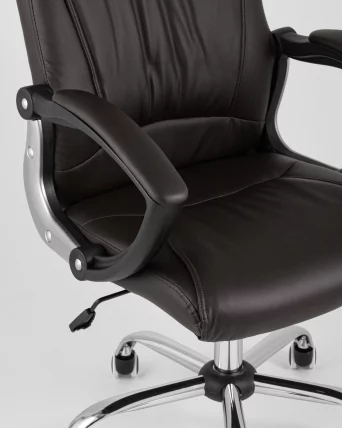 Кресло руководителя ТопЧаирс Товер Коричневое / TopChairs Tower_7