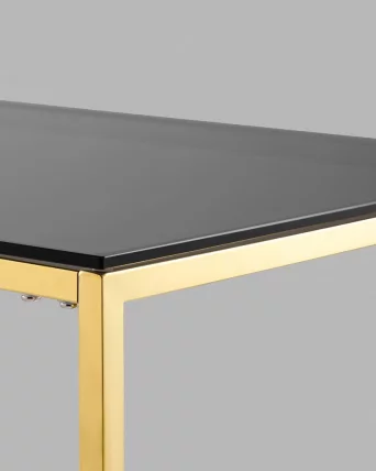 Журнальный стол ТАУН 120x60 Золото (стекло smoke)_4