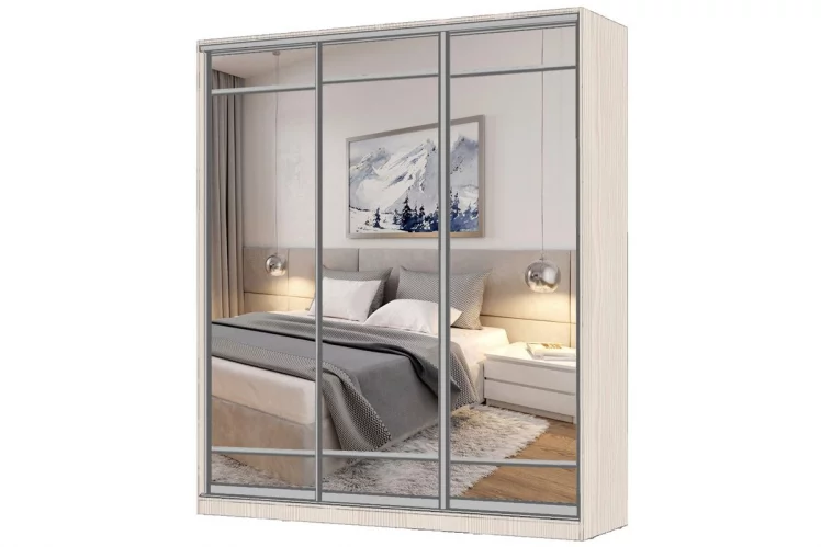 Шкаф-купе 3-х дверный Виктория 2000х584х2300, Бодега светлая 20ДЗЗЗДЗЗЗДЗЗЗ-ЯЯШШ-Бс 310-3173_0